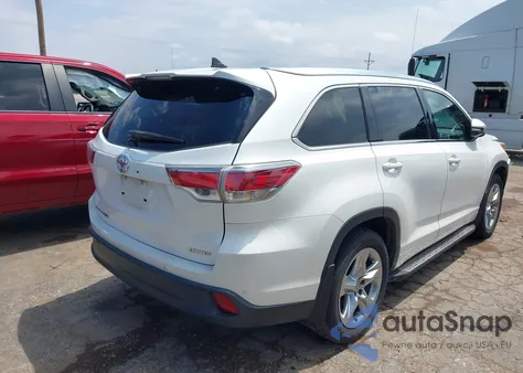 2015 Toyota Highlander Limited V6 z USA, uszkodzony, nr VIN 5TDYKRFHXFS074143